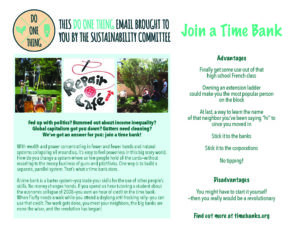 "Join a time bank" flyer