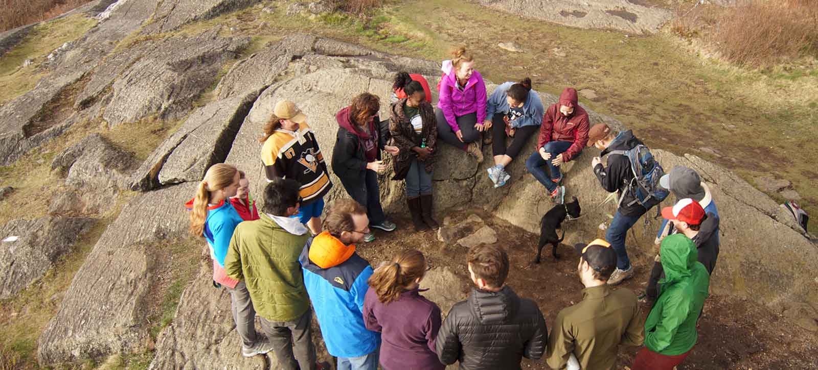 Environmental Education, ES MS › Antioch University Environmental Education group photo on mountain