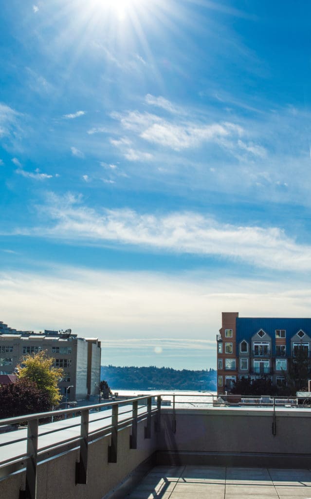 Seattle sky from rooftop