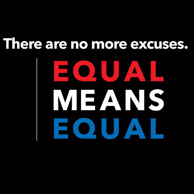 Equal means equal logo