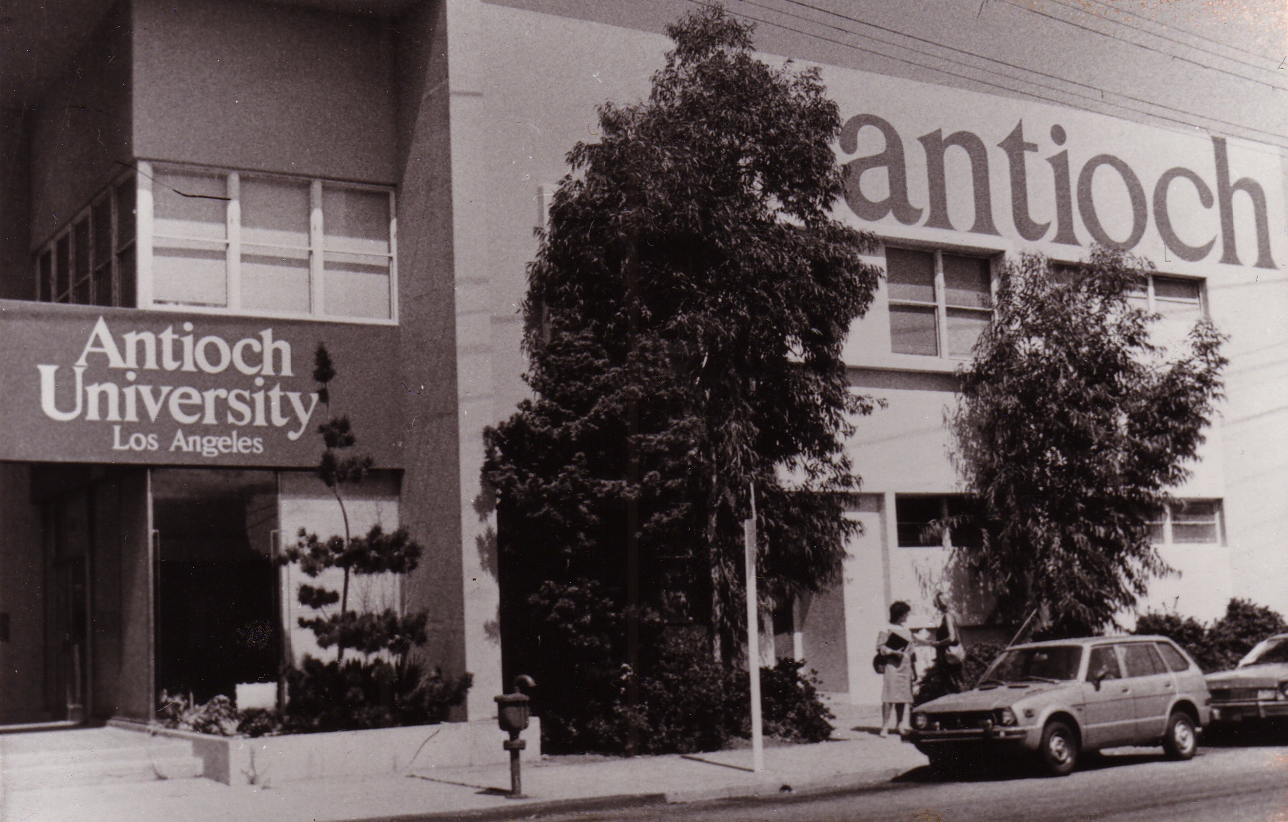 Rose Avenue Exterior, very old vintage looking photo of Antioch University Los Angeles