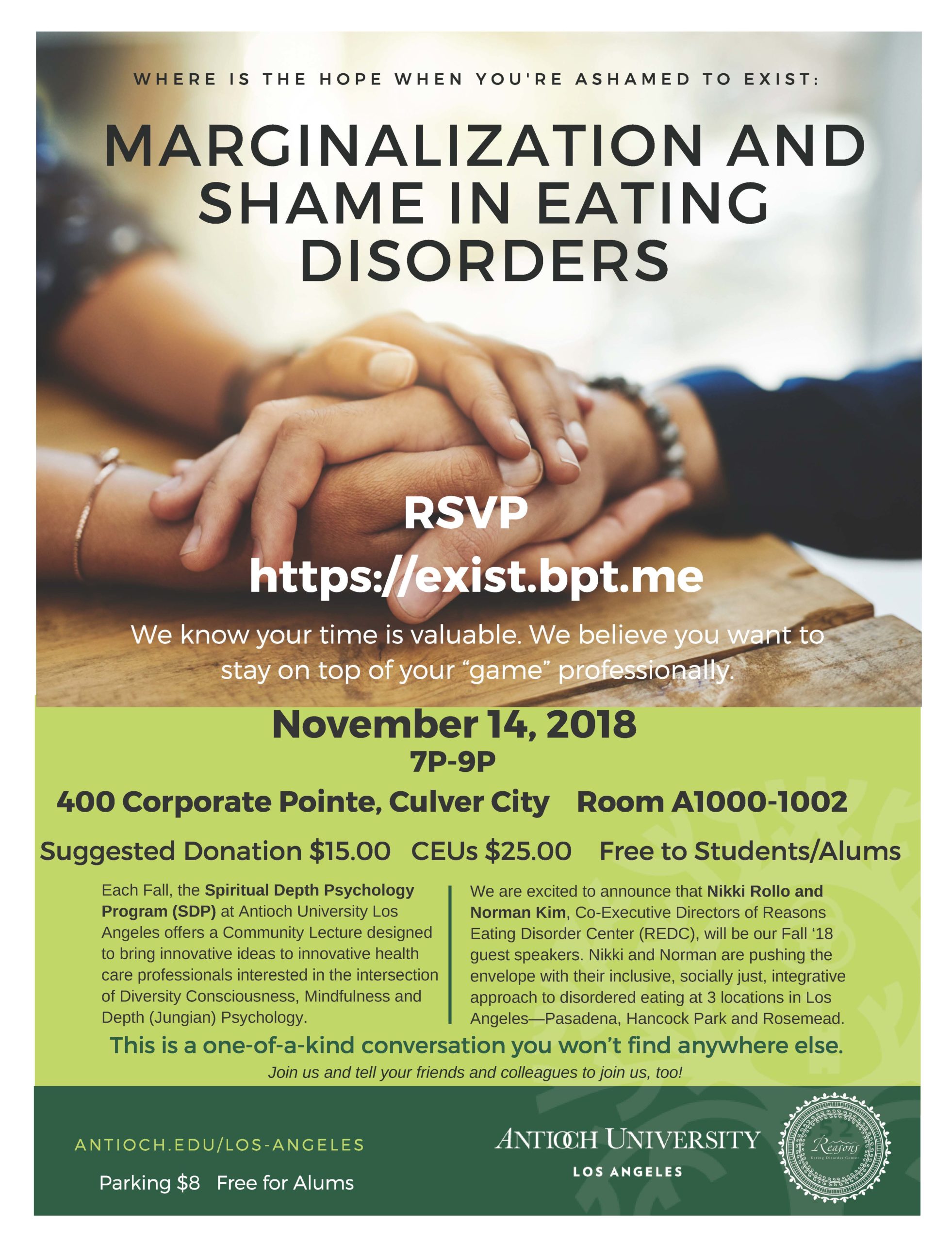 Marginalization and Shame in eating disorders flyer