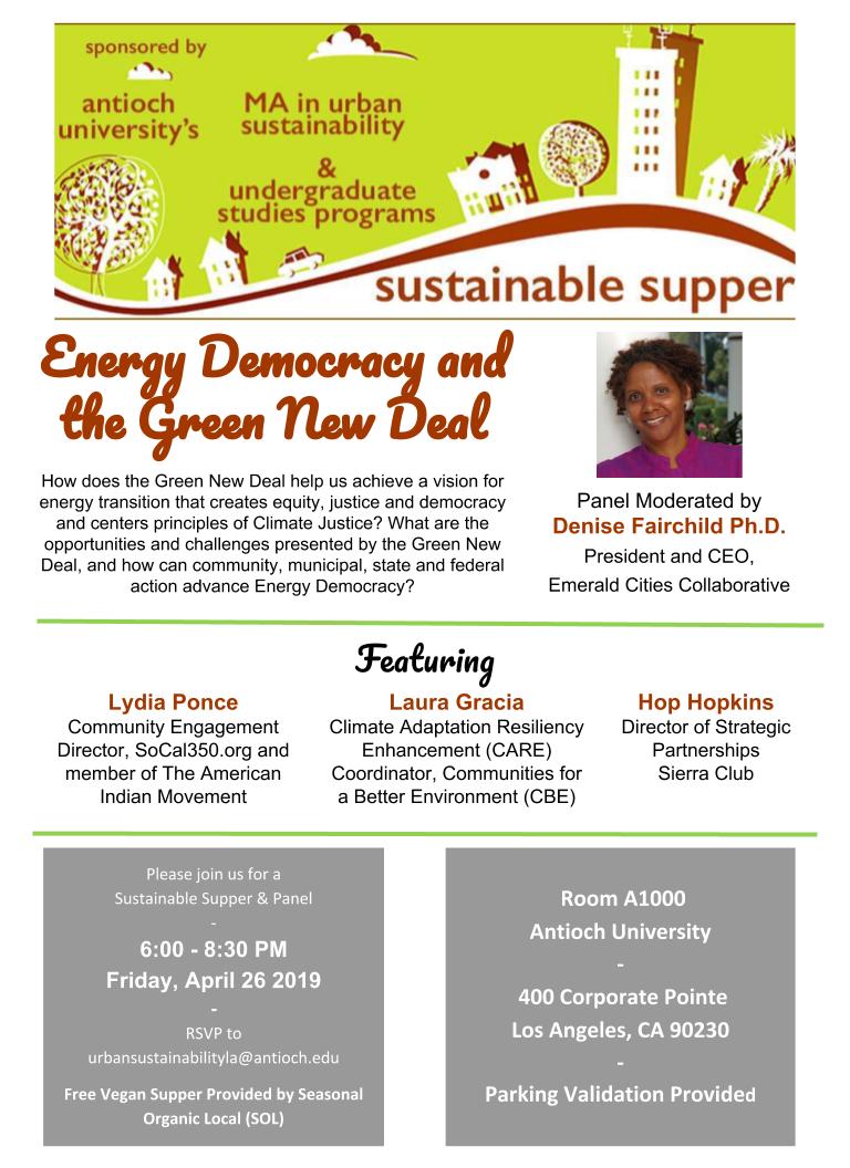 Energy Democracy and the Green New Deal Flier