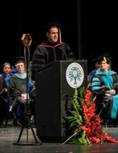 Chancellor Groves at commencement