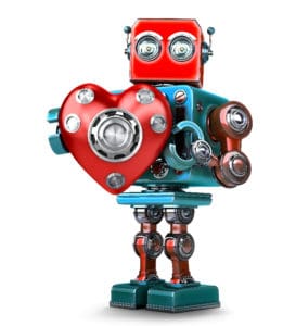 toy robot with heart