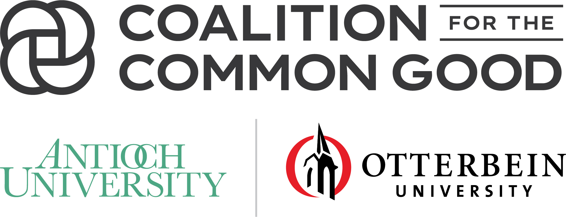 CFTCG-Universities-Lockup › Antioch University Logos for the Coalition for the Common Good and the Ottobrann University, representing unity and education.