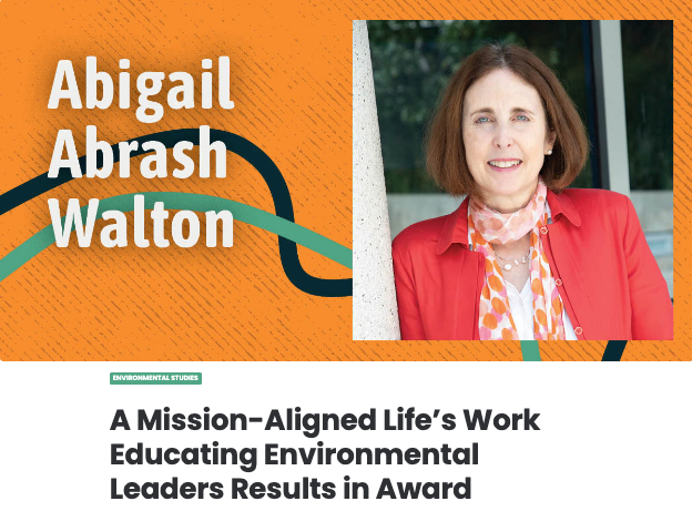 A Mission-Aligned Life’s Work Educating Environmental Leaders Results in Award