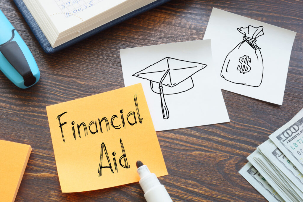 Financial aid is shown on the business photo using the text | Antioch University