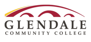 image | Antioch University Glendale Community College logo with a red curved line above the name Glendale Community College