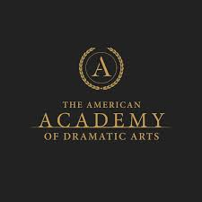 image | Antioch University Logo of The American Academy of Dramatic Arts: a gold crest with the letter A and the institution's name on a dark background.