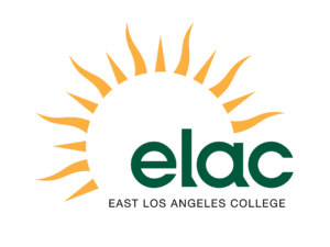 image | Antioch University ELAC logo with an orange sun motif above the dark green 'elac' and 'East Los Angeles College' text.